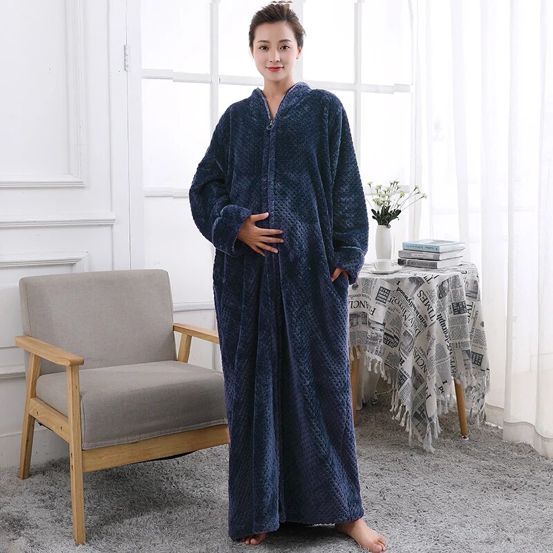 Womens fleece robe