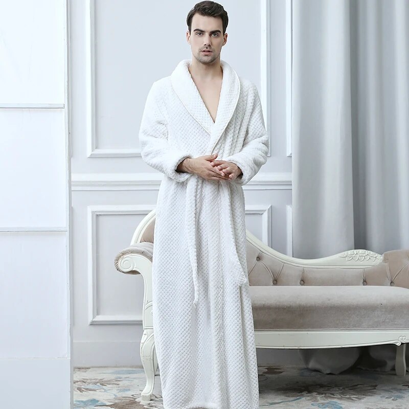 Mens fleece robe